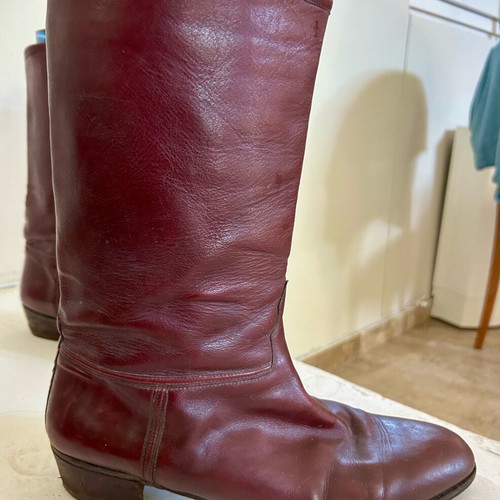 Vintage cowboy boots leather like new, size 41, brown