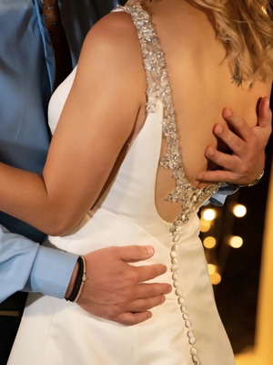 Wedding dress used, white, tailored to measurements