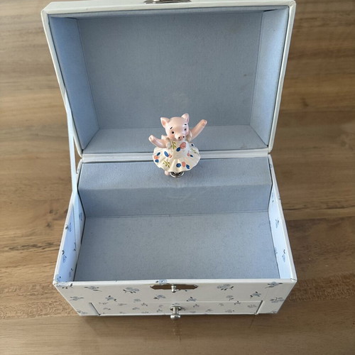 Zara Home Music jewelry box with revolving pig figure