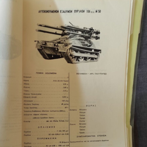 Military illustrated tank catalogs, five, like new, Greek language