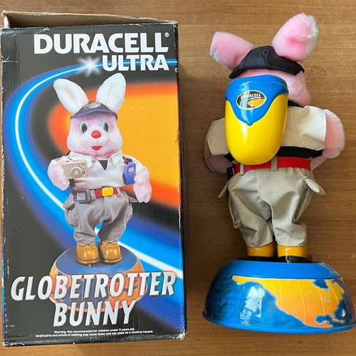 Duracell Ultra Globetrotter Bunny παιχνίδι μπαταρίας μεγάλο μέγεθος σαν καινούργιο