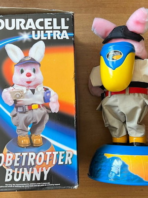 Duracell Ultra Globetrotter Bunny παιχνίδι μπαταρίας μεγάλο μέγεθος σαν καινούργιο
