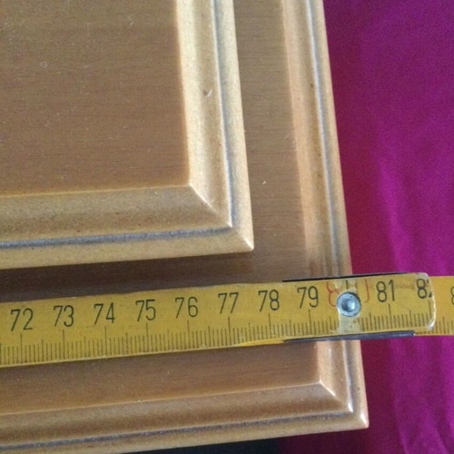 Vintage TV cabinet with rotating base, wood