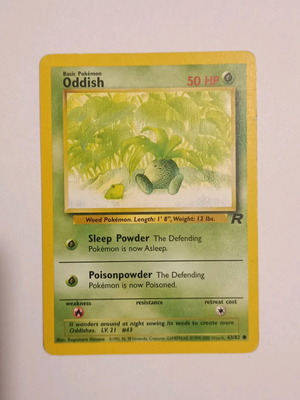 Oddish (Team Rocket 63/82) Pokemon Card μεταχειρισμένη σε καλή κατάσταση