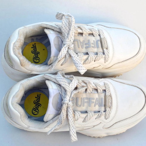 Buffalo Chunky Platform Sneakers white used, Y2K style, size 37