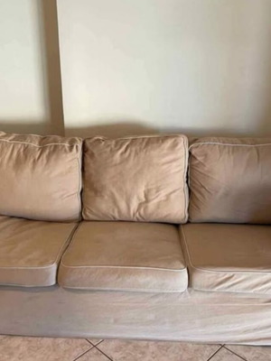 IKEA EKTORP three-seat sofa beige like new