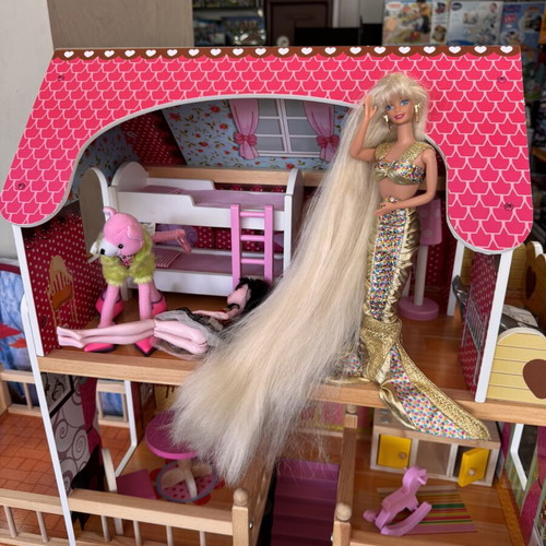 Retro Barbie Mermaid 1995 Jewel Hair