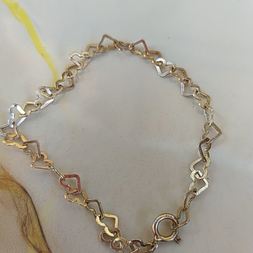 Silver bracelet with heart shape 925, like new