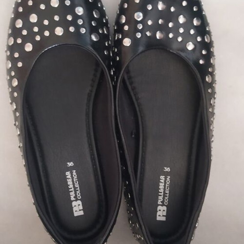 Pull&Bear ballerinas like new, black with studs, size 36