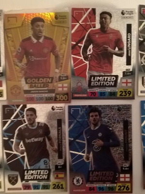 Panini Premier League Adrenalyn 2023 trading cards new, 200+ cards with poster and collector's guide