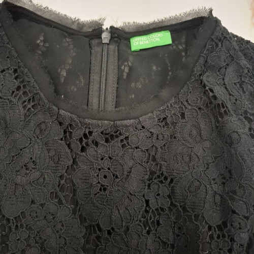 Lace sleeveless top United Colors of Benetton like new, black, size S