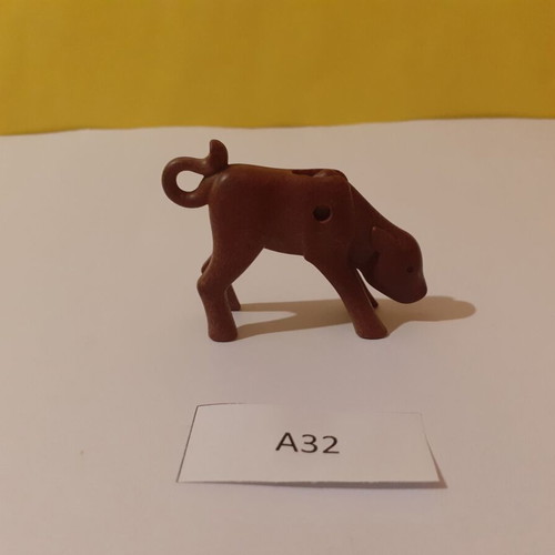 Playmobil calf A32 used, dark brown color, loose neck