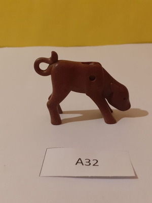 Playmobil calf A32 used, dark brown color, loose neck