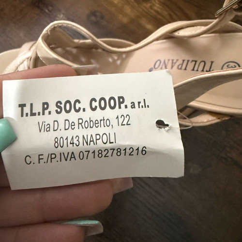 Tulipano beige platform sandals size 38 new