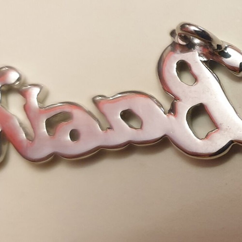 Names in real 925 silver new, handmade