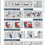 Norwegian Airlines B737-800 Safety Card new
