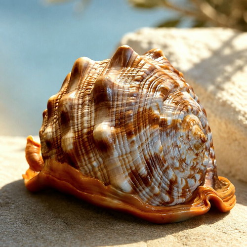 Cypraecassis rufa shell new, tropical bullmouth cameo specimen
