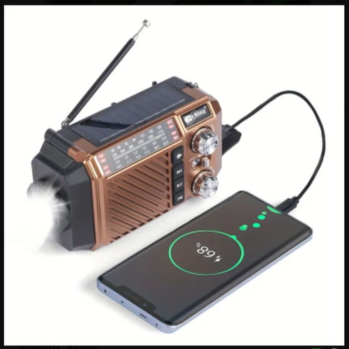 Multifunctional emergency radio new with solar charging and LED lamp