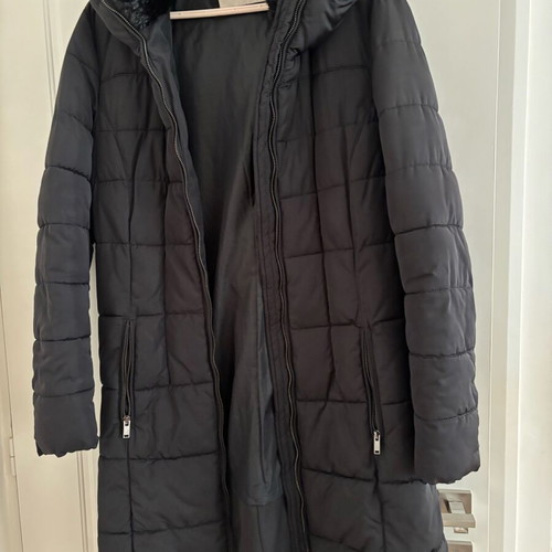 Sarah Lawrence Long Women's Puffer Jacket like new, black, size M