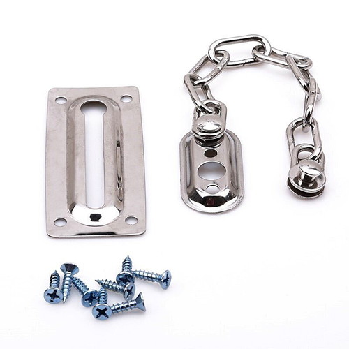 Door Chain Lock Silver New