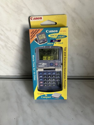 Canon Vintage Travel Clock CC-25 new, alarm and calculator