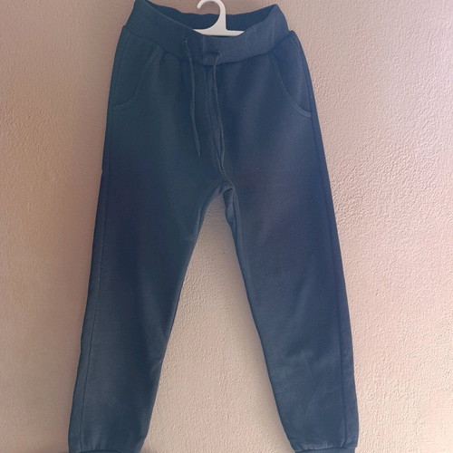 Fleece sportswear black like new, size 128 cm