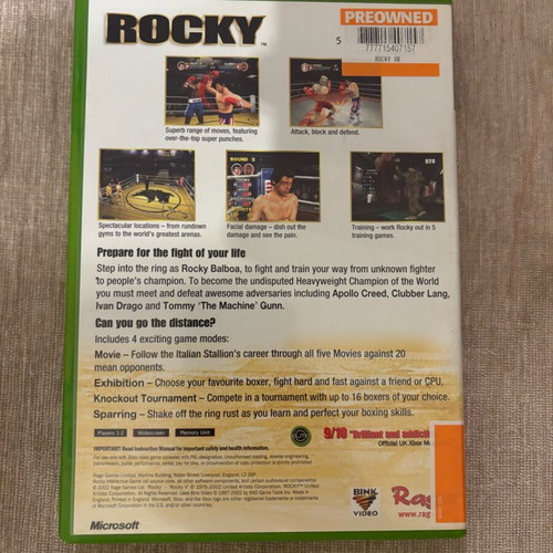 Rocky Xbox Original used English complete