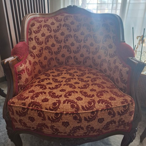 Classic Baroque Living Room Set Louis XV style used, sofa and 2 armchairs