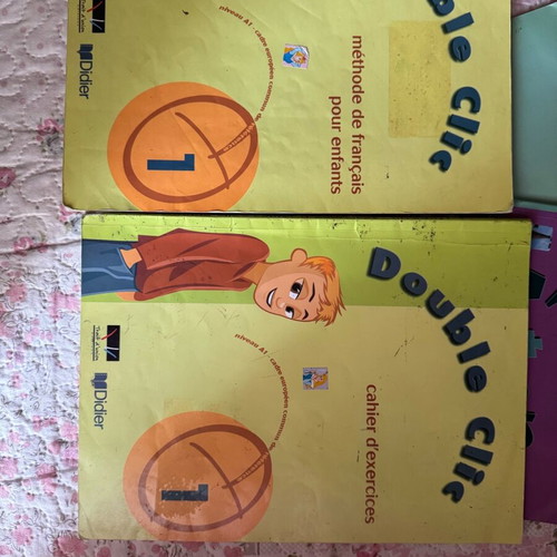 French language books used, A ton tour 1 & 2 and Double clic