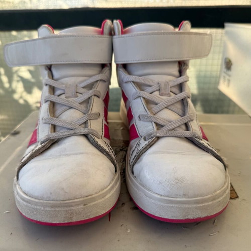 Adidas kids' athletic boots size 36 used, white pink