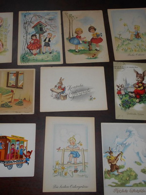 Χρωμολιθογραφικές κάρτες παραμυθιών και κόμικς μεταχειρισμένες, πακέτο 10, δεκαετίας 50