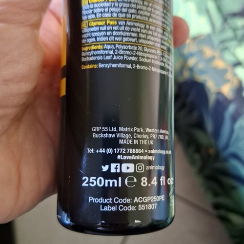 Animology Glamour Puss No Rinse Cat Shampoo Spray 250ml used