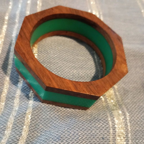 Polygonal wooden bracelet like new