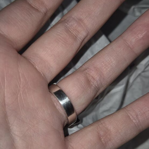 Steel butterfly ring size 58