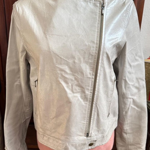Arma branded leather jacket used, size M, ice color