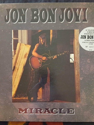 Jon Bon Jovi Miracle 12-inch vinyl used, rock