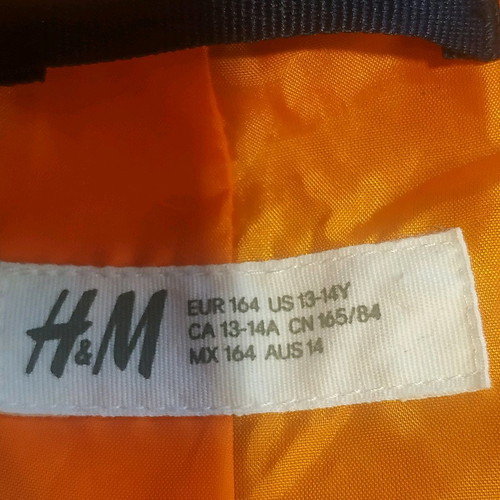 Bomber jacket H&M used kids windbreaker blue