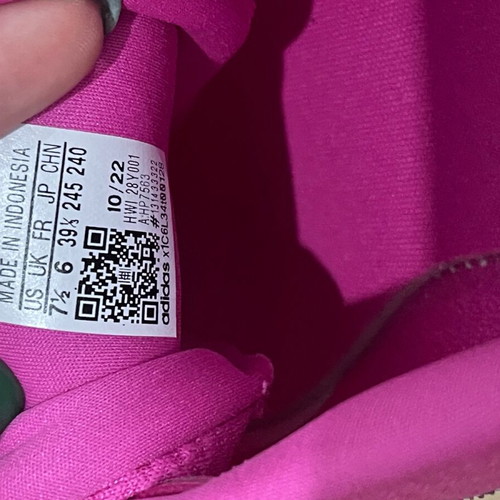 Adidas athletic shoes pink like new, size 39.5