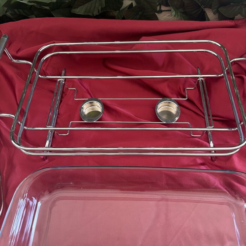 Chafing Dish Harmony stainless steel and heat-resistant glass like new