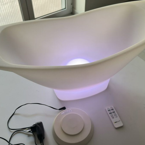 Rgb illuminated champagne bucket like new with remote and charging base