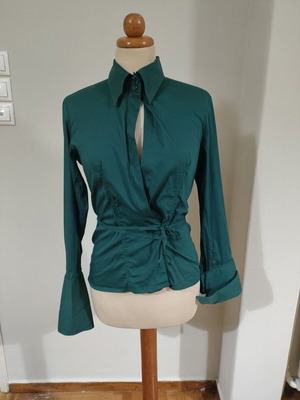Imperial Green Blouse Like New S/M Elastic Cotton Nylon