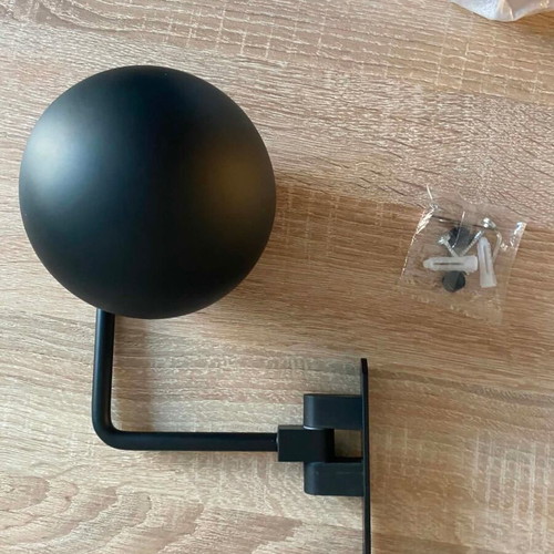 Wall-Mounted Rotating Helmet Holder black matte, new