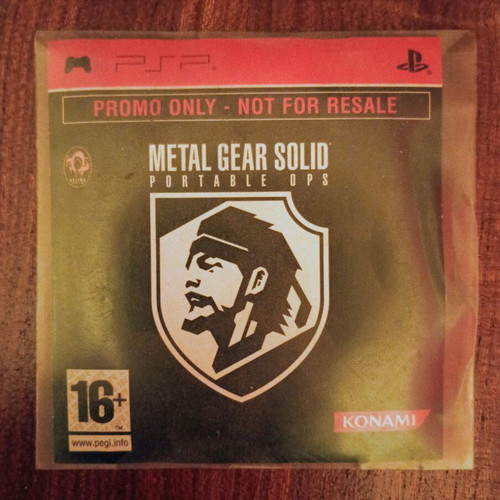 Metal Gear Solid Portable OPS game used, collectible disc for press