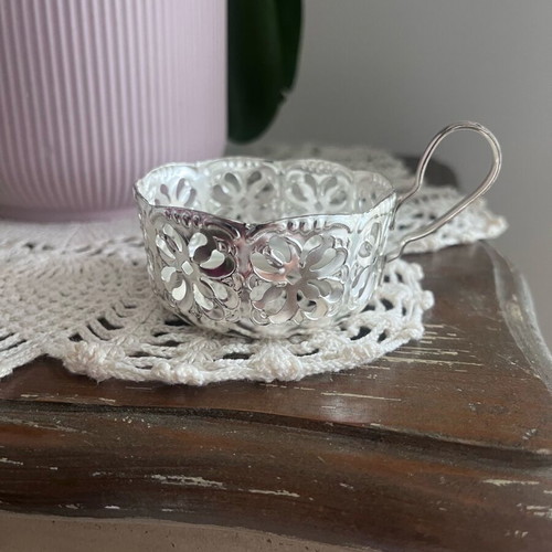 Vintage glass holders used, set of 6 pieces