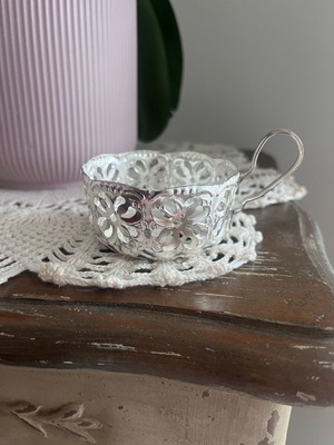 Vintage glass holders used, set of 6 pieces