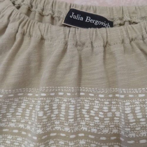 Julia Bergovich summer blouse beige size S new, 100% cotton