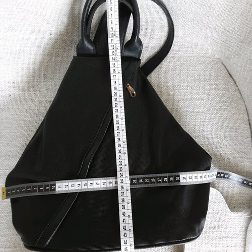 2 in 1 bag used, backpack and handbag, black