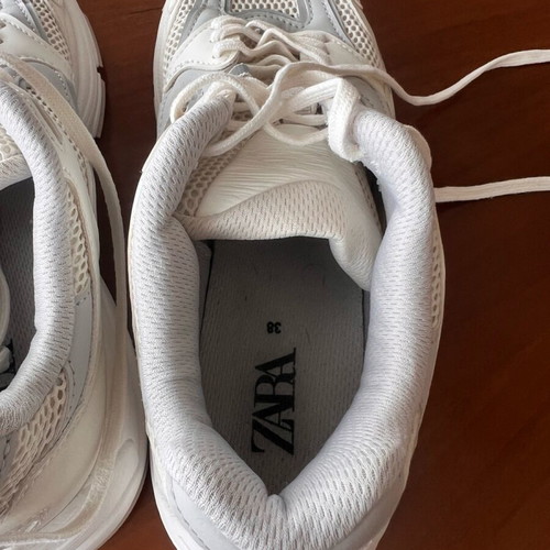 Zara white athletic shoes like new size 38