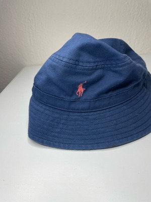 Ralph Lauren Παιδικό Καπέλο Bucket Navy με Ροζ Logo Καινούργιο