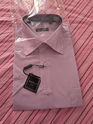 Men's dress shirt, lilac, size L